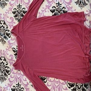 Cold shoulder long sleeve shirt